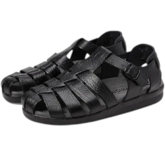 Mephisto Men's Sam Fisherman Sandals Size 8 Black Leather 42 MSRP $329 - Picture 1 of 13